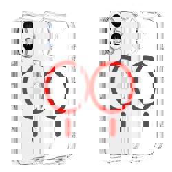 Dvided Magsafe iPhone 16 clear case - Red