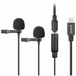 Dvostruki univerzalni mikrofon BOYA Lavalier LBY-M2D za Iphone i iOS uređaje (lightning)