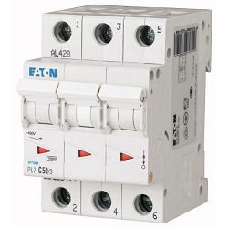 Eaton min.aut.prek. 50A, 3+N, 10kA, PL7-B50/3N