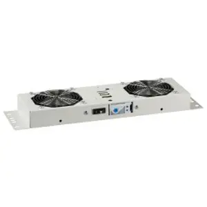 EFB LĂĽftereinheit m. Thermostat,IP55,2-fach f.19"Wandg.,grau