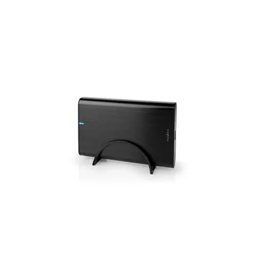 Eksterno kućište NEDIS HDDE35410BK, 2.5incha, SATA, USB 3.1, strujni adapter, metalno kućište, crni