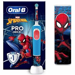 Električna četkica za zube ORAL-B Pro Kids 3+Spiderman+putna torbica