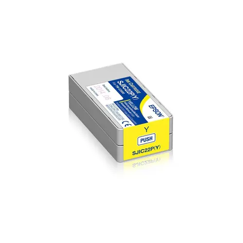 Tinta EPSON, model SJIC22P(Y) (original, žuta)