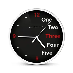 Esperanza Prague White Mechanical Clock Round Black, White