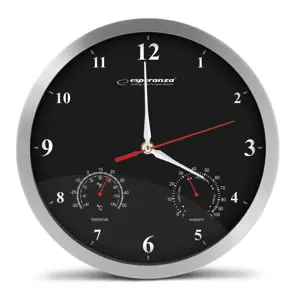 Esperanza Washington Black Mechanical Wall Clock Round Black