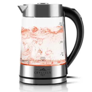 Eta Crystela Digi II electric kettle 1.7 L 2200 W Stainless steel, Transparent