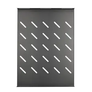 Extralink Fixed shelf 1U 350mm Black 19", 472x352mm, for 600mm depth cabinets