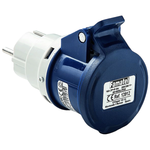 Famatel Industrijski adapter za utikač 2P+T/schuko utičnica 16A,IP20 - 13912
