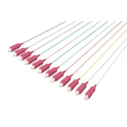 Fiber Optic Pigtail 12pcs, SC simplex, OM4 50/125, 2m, LSZH, 12 colors
