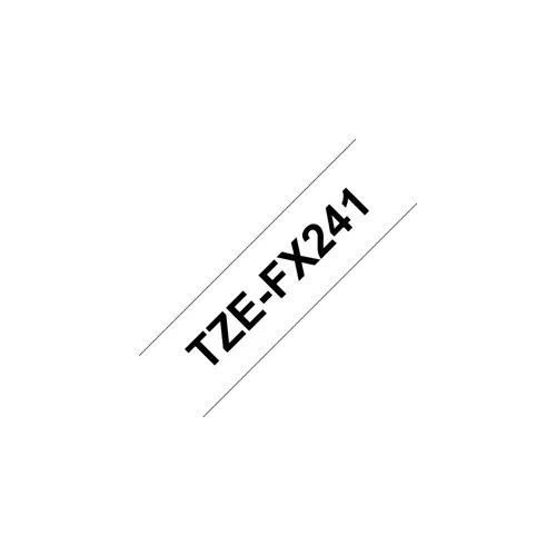 Fleksibilna ID-traka BROTHER TZe-FX241 (crna na bijeloj, 18mm x 8m)