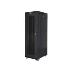 FLOOR-STANDING RACK CABINET 19" 27U 800X1200 BLACK PERFORATED LCD DOOR LANBERG (FLAT PACK)
