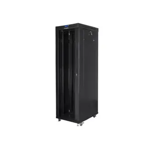 FLOOR-STANDING RACK CABINET 19" 42U 600X1000 BLACK LCD GLASS DOOR LANBERG (FLAT PACK) V2