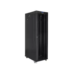 FLOOR-STANDING RACK CABINET 19" 42U 600X1200 BLACK LCD GLASS DOOR LANBERG (FLAT PACK)