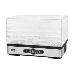 Food Dehydrator for mushrooms, vegetables, fruits, 400W, with display, 5 trays, convection, TEESA