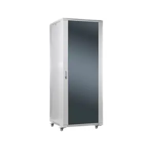 Free-standing 19" cabinet | 22U-60/60NAC | Gray | Max load 800kg; removable and lockable side panels; glass doors; Unassembled | Depth: 60 cm