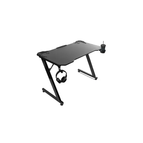 Igraći stol NANO RS, (veliki, crni, nosivost 150kg, visina 750mm, dimenzije 110x60x1.5cm, držač za čašu i slušalice)