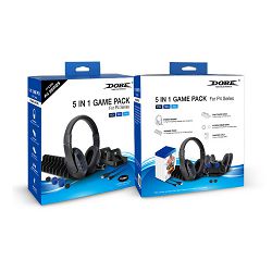Gaming set DOBE TP4-18101 (slušalice, dual charge dock, grips, storage stand, kabel za punjenje)