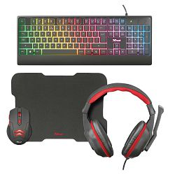 Gaming set TRUST ZIVA tipkovnica + slušalice + miš + podloga