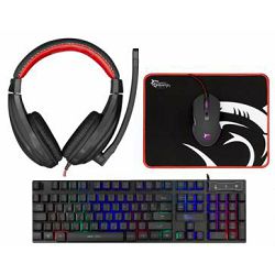 Gaming set WHITE SHARK tipkovnica + miš + pad + slušalice GC-4104 COMANCHE-3 - 4IN1 / HR