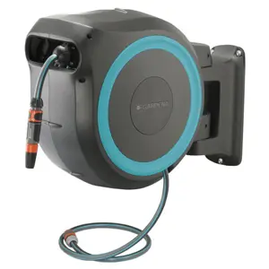 Gardena 18620-20 garden hose reel Wall-mounted reel Automatic Black