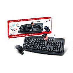 Tipkovnica + miš GENIUS Smart KM-200 (membranska crna)