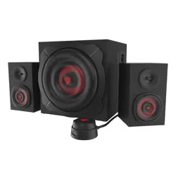 GENESIS Helium 610BT Computer Speakers, Wired, Bluetooth, Black | Genesis | Helium 610BT | Bluetooth | Red/Black | Computer Speakers