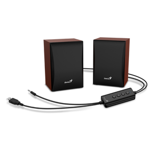 Genius zvučnici SP-HF380, 3W, USB+3,5mm+BT, drveni