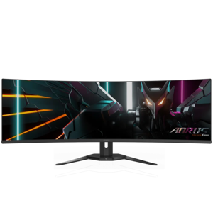 GIGABYTE AORUS CO49DQ 49 OLED DQHD ukrivljen monitor, 5120 x 1440, 0.03ms, 144Hz, zvočniki