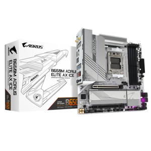 Gigabyte B650M Aorus Elite Ax Ice, DDR5, SATA3, USB3.2GEN2X2, DP, 2.5GBE, WIFI 6E, AM5 MATX