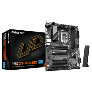 GIGABYTE B760 DS3H WF6E GEN5, DDR5, SATA3, USB3.2Gen2, DP, WiFi, LGA1700 ATX