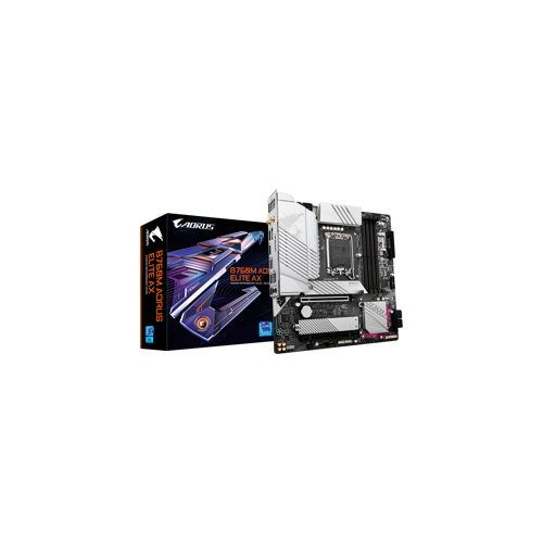Matična ploča GIGABYTE B760M AORUS Elite AX (DDR5, SATA3, USB3.2Gen2x2, DP, WiFi 6E, LGA1700 mATX)