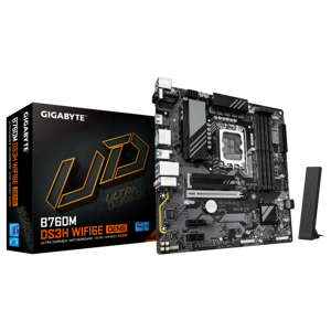 GIGABYTE B760M DS3H WF6E GEN5, DDR5, SATA3, USB3.2Gen2, DP, WiFi, LGA1700 mATX