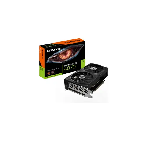 Gigabyte GeForce RTX 4070 WINDFORCE 2X OC 12G Graphics Card - 12GB GDDR6X, 192bit, PCI-E 4.0, 2490MHz Core Clock, 3 x DisplayPort 1.4a, 1 x HDMI 2.1a, NVIDIA DLSS 3, GV-N4070WF2OC-12GD