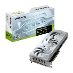 GIGABYTE GeForce RTX 5070 Ti EAGLE OC ICE SFF 16G Graphics Card - 16GB GDDR7, 256bit, PCI-E 5.0, 2542 MHz Core Clock, 3 x DP 2.1a, 1 x HDMI 2.1b, NVIDIA DLSS 4, GV-N507TEAGLEOC ICE-16GD