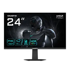 GIGABYTE GS24F14A 24” FHD Gaming Monitor - 1920 x 1080, 175Hz, 1ms, 400 cd/m², FreeSync, HDR Ready, HDMI 2.0, Displayport 1.4