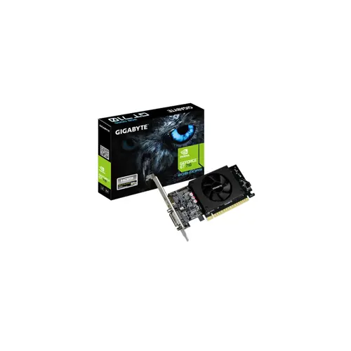 Grafička kartica GIGABYTE GeForce GT 710 (2 GB GDDR5, aktivno hlađenje, 1 HDMI port, PCI Express 2.0, takt memorije 5010 MHz, takt procesora 954 MHz)
