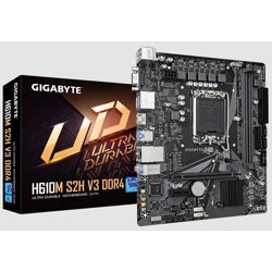 GIGABYTE MB LGA1700 2 x DDR4 1 x M.2 4 x SATA 1 x D-Sub 2 x DisplayPorts 1 x HDMI port Micro ATX