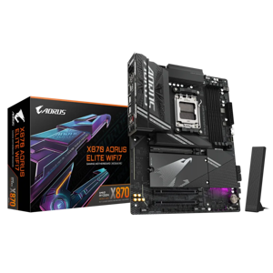 GIGABYTE X870 AORUS ELITE WIFI7, DDR5, SATA3, USB4, DP, 2.5GbE, WiFi 7, AM5 ATX
