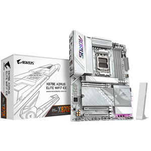 GIGABYTE X870E AORUS ELITE WF7 ICE, AM5, 4x DDR5, WIFI7, ATX