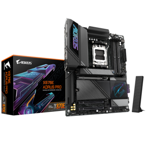 GIGABYTE X870E AORUS PRO, DDR5, SATA3, USB4, DP, 2.5GbE, WiFi 7, AM5 ATX