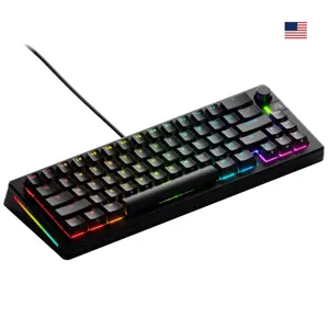 Glorious GMMK 3 65% Custom Gaming Keyboard - Pre-Built, ANSI (US), Fox Switches, Black