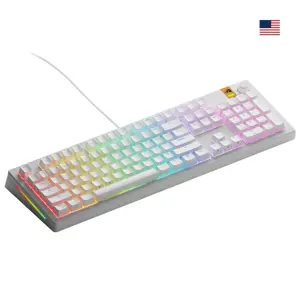 Glorious GMMK 3U 100% Custom Gaming Keyboard - Pre-Built, ANSI (US), Fox HE Switches, White