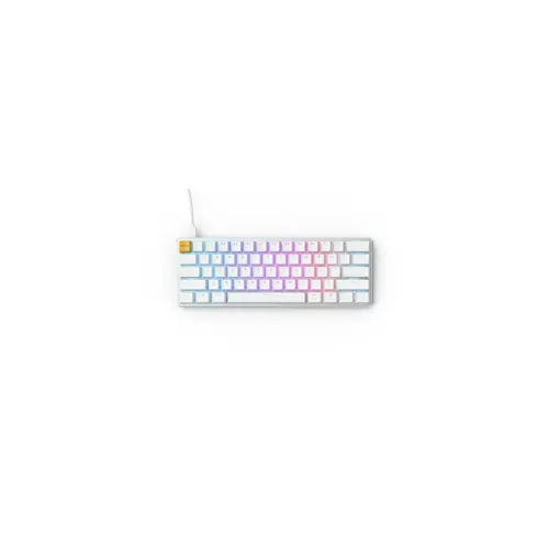 Tipkovnica GLORIOUS GMMK Compact White Ice Edition - Gateron Brown (bijela, US raspored tipki)