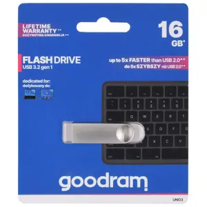 Goodram USB UNO3-0160S0R11 USB flash drive 16 GB USB Type-A 3.2 Gen 1 (3.1 Gen 1) Silver