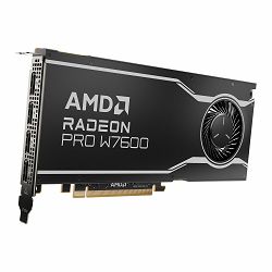 Grafička kartica AMD Radeon Pro W7600 8GB GDDR6, 4x DisplayPort 2.1, 130W, PCI Gen4 x8