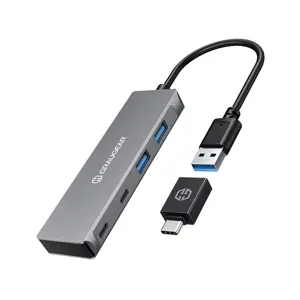 GRAUGEAR G-HUB2A2C-AC interface hub USB 3.2 Gen 1 (3.1 Gen 1) Type-A + Type-C 5000 Mbit/s Silver