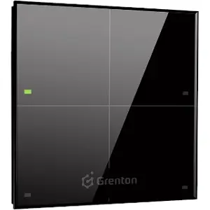 Grenton touch panel / 4 touch fields / TF-Bus / black glass front