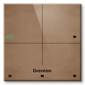 Grenton touch panel / 4 touch fields / TF-Bus / bright, natural leather front