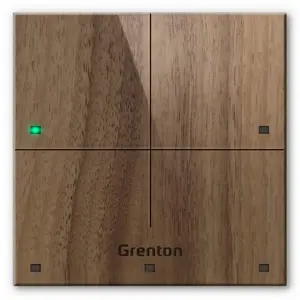 Grenton touch panel / 4 touch fields / TF-Bus / dark wooden front