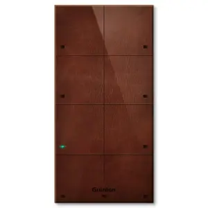 Grenton touch panel / 8 touch fields / TF-Bus / dark, natural leather front